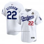 Camiseta Beisbol Hombre Los Angeles Dodgers Clayton Kershaw Primera Limited Blanco