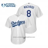 Camiseta Beisbol Hombre Los Angeles Dodgers Manny Machado Cool Base Primera Blanco