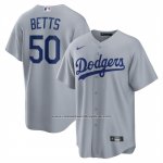 Camiseta Beisbol Hombre Los Angeles Dodgers Mookie Betts Segunda Replica Gris