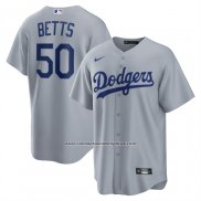 Camiseta Beisbol Hombre Los Angeles Dodgers Mookie Betts Segunda Replica Gris