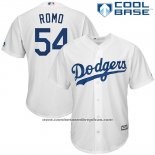 Camiseta Beisbol Hombre Los Angeles Dodgers Sergio Romo Blanco Cool Base
