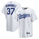 Camiseta Beisbol Hombre Los Angeles Dodgers Teoscar Hernandez Primera Replica Blanco