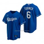 Camiseta Beisbol Hombre Los Angeles Dodgers Trea Turner Replica Alterno Azul