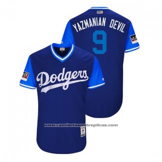 Camiseta Beisbol Hombre Los Angeles Dodgers Yasmani Grandal 2018 LLWS Players Weekend Yazmanian Devil Azul
