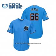 Camiseta Beisbol Hombre Miami Marlins Jarlin Garcia Cool Base Entrenamiento de Primavera 2019 Azul