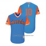 Camiseta Beisbol Hombre Miami Marlins Jt Riddle 2018 LLWS Players Weekend T Azul