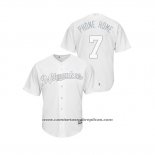 Camiseta Beisbol Hombre Milwaukee Brewers Eric Thames 2019 Players Weekend Replica Blanco