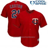 Camiseta Beisbol Hombre Minnesota Twins Jason Castro Rojo Cool Base