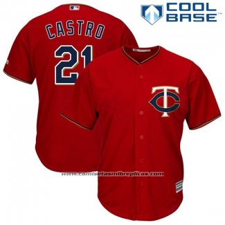 Camiseta Beisbol Hombre Minnesota Twins Jason Castro Rojo Cool Base