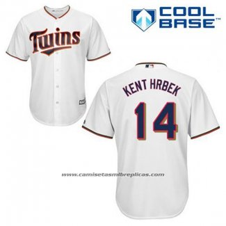 Camiseta Beisbol Hombre Minnesota Twins Kent Hrbek 14 Blanco Primera Cool Base