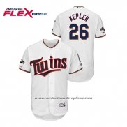 Camiseta Beisbol Hombre Minnesota Twins Max Kepler 2019 Postemporada Flex Base Blanco