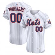 Camiseta Beisbol Hombre New York Mets Elite Personalizada Primera Blanco