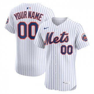 Camiseta Beisbol Hombre New York Mets Elite Personalizada Primera Blanco
