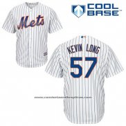 Camiseta Beisbol Hombre New York Mets Kevin Long 57 Blanco Primera Cool Base
