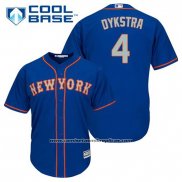 Camiseta Beisbol Hombre New York Mets Lenny Dykstra 4 Azul Alterno Cool Base