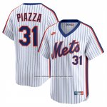 Camiseta Beisbol Hombre New York Mets Mike Piazza Cooperstown Collection Limited Blanco