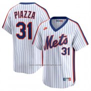 Camiseta Beisbol Hombre New York Mets Mike Piazza Cooperstown Collection Limited Blanco