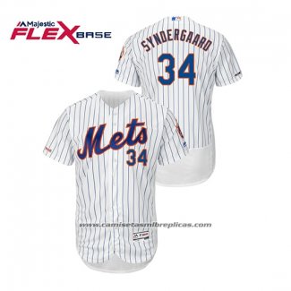 Camiseta Beisbol Hombre New York Mets Noah Syndergaard Autentico Flex Base Blanco