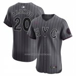 Camiseta Beisbol Hombre New York Mets Pete Alonso City Connect Elite Gris