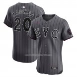 Camiseta Beisbol Hombre New York Mets Pete Alonso City Connect Elite Gris