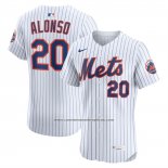 Camiseta Beisbol Hombre New York Mets Pete Alonso Home Elite Blanco