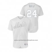 Camiseta Beisbol Hombre New York Mets Robinson Cano 2019 Players Weekend Autentico Blanco