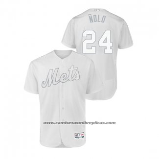 Camiseta Beisbol Hombre New York Mets Robinson Cano 2019 Players Weekend Autentico Blanco