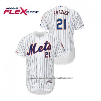 Camiseta Beisbol Hombre New York Mets Todd Frazier 150th Aniversario Patch Autentico Flex Base Blanco