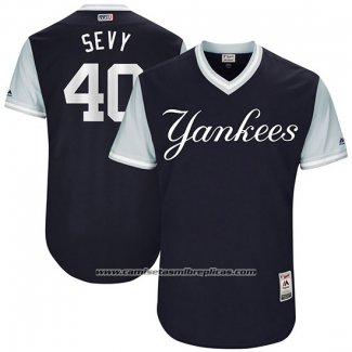 Camiseta Beisbol Hombre New York Yankees 2017 Little League World Series Luis Severino Azul