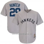 Camiseta Beisbol Hombre New York Yankees Catfish Hunter Gris Cooperstown Collection