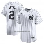 Camiseta Beisbol Hombre New York Yankees Derek Jeter Primera Limited Blanco