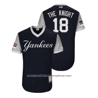 Camiseta Beisbol Hombre New York Yankees Didi Gregorius 2018 LLWS Players Weekend The Knight Azul