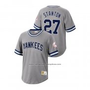 Camiseta Beisbol Hombre New York Yankees Giancarlo Stanton Cooperstown Collection Gris