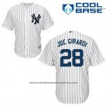 Camiseta Beisbol Hombre New York Yankees Joe Girardi 28 Blanco Primera Cool Base
