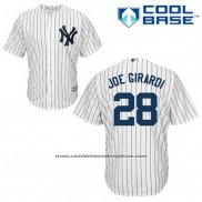 Camiseta Beisbol Hombre New York Yankees Joe Girardi 28 Blanco Primera Cool Base