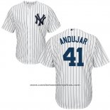 Camiseta Beisbol Hombre New York Yankees Miguel Andujar Blanco Azul Primera