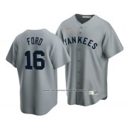 Camiseta Beisbol Hombre New York Yankees Whitey Ford Cooperstown Collection Road Gris