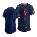 Camiseta Beisbol Hombre Oakland Athletics 2021 All Star Autentico Azul