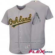 Camiseta Beisbol Hombre Oakland Athletics Gris Flex Base