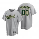 Camiseta Beisbol Hombre Oakland Athletics Personalizada Replica Road Gris