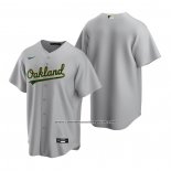 Camiseta Beisbol Hombre Oakland Athletics Replica Road Gris