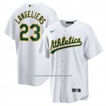 Camiseta Beisbol Hombre Oakland Athletics Shea Langeliers Primera Replica Blanco