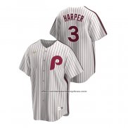 Camiseta Beisbol Hombre Philadelphia Phillies Bryce Harper Cooperstown Collection Primera Blanco
