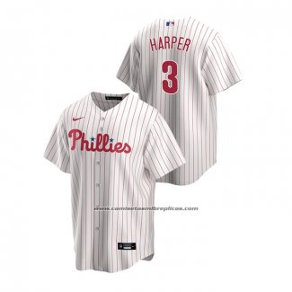 Camiseta Beisbol Hombre Philadelphia Phillies Bryce Harper Replica Primera Blanco