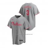 Camiseta Beisbol Hombre Philadelphia Phillies Bryce Harper Replica Road Gris