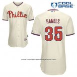 Camiseta Beisbol Hombre Philadelphia Phillies Cole Hamels 35 Crema Alterno Cool Base