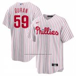 Camiseta Beisbol Hombre Philadelphia Phillies Jhoan Duran Primera Replica Blanco