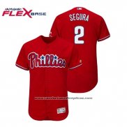 Camiseta Beisbol Hombre Phillies Jean Segura Flex Base Autentico Collezione Alterno Rojo