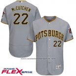 Camiseta Beisbol Hombre Pittsburgh Pirates Andrew Mccutche Autentico Collection Gris Flex Base