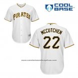 Camiseta Beisbol Hombre Pittsburgh Pirates Andrew Mccutchen 22 Blanco Primera Cool Base